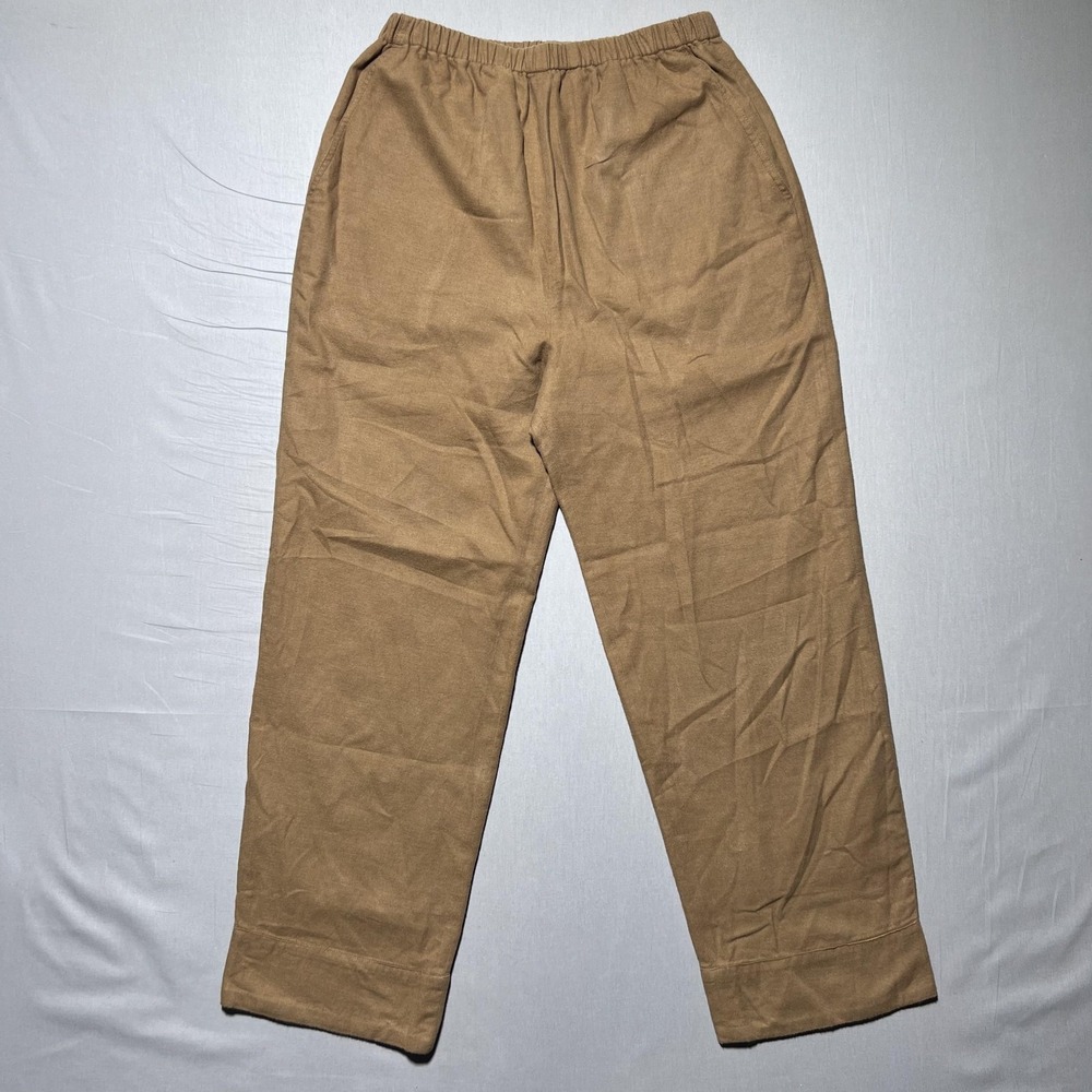 Suzanne Rae Pants Womens 8 Brown Elastic Waist Straight Leg Pull On‎ Made In NYC
